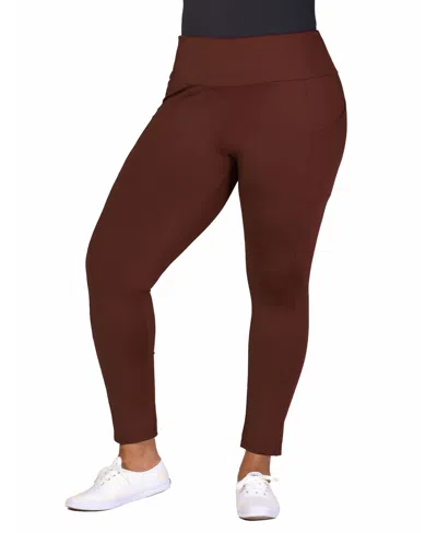 24SEVEN COMFORT APPAREL PLUS SIZE ANKLE LEGGINGS WITH SIDE POCKET