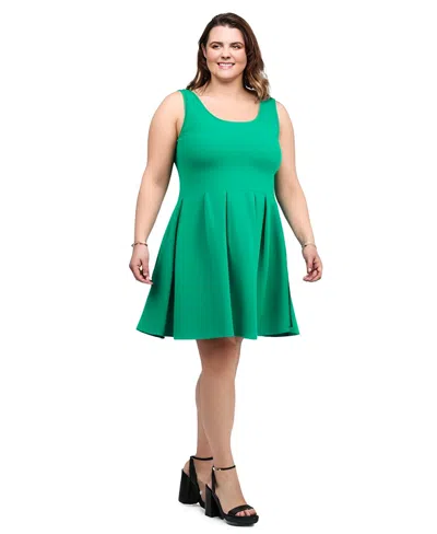 24SEVEN COMFORT APPAREL PLUS SIZE SLEEVELESS DRESS WITH POCKETS