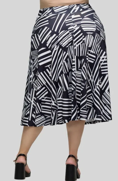 24SEVEN COMFORT APPAREL 24SEVEN COMFORT APPAREL PULL-ON MIDI SKIRT