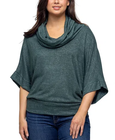 24SEVEN COMFORT APPAREL WOMEN'S COWL NECK DOLMAN SLEEVE SWEATER TOP