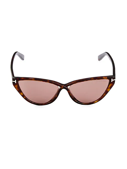 Shop Tom Ford 56mm Tortoiseshell Cat Eye Sunglasses In Havana