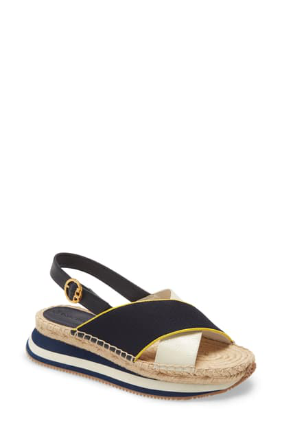 Shop Tory Burch Daisy Sport Sandal In Tory Navy/ New Ivory