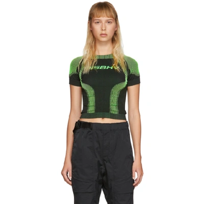 MISBHV カーキ　トップス Misbhv Black And Green Active Cropped T-shirt