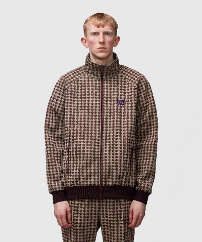 Needles Jacquard Track Jacket In Brown