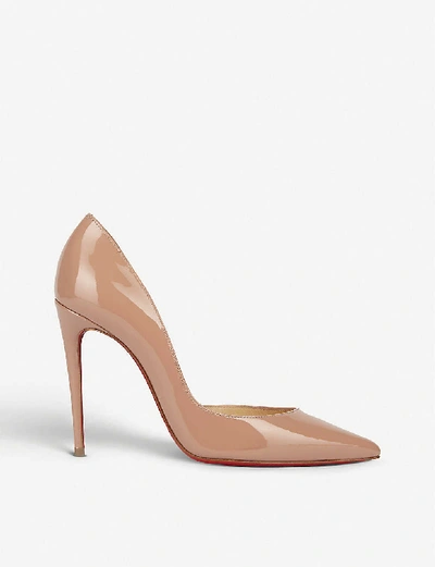 CHRISTIAN LOUBOUTIN WOMENS CHRISTIAN LOUBOUTIN IRIZA 100 PATENT-LEATHER COURTS
