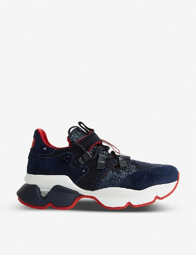 CHRISTIAN LOUBOUTIN RED RUNNER DONNA FLAT VV/NEO/GLIT WT/PAT