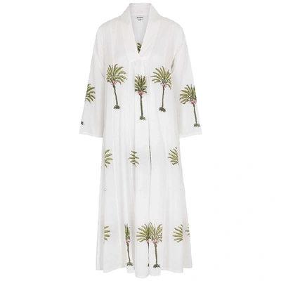 GIMAGUAS PALM TREE PRINTED COTTON DRESS