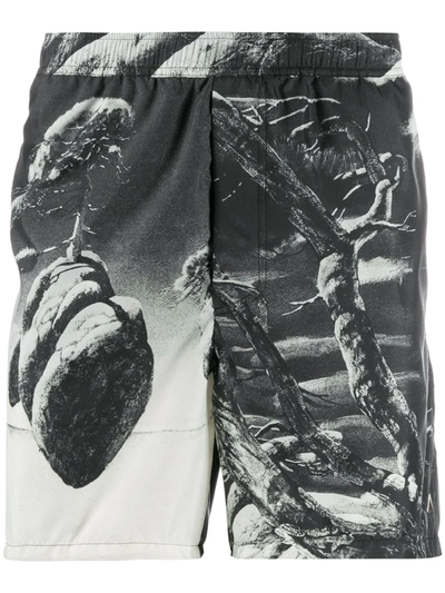 VALENTINO FLOATING ISLAND PRINT SWIM SHORTS