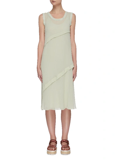 chinese dress ladies Gisele Bias-Cut Midi Dress in Stretch Twill main image 1