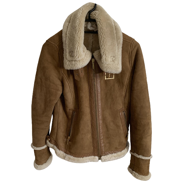 Shop Pre-owned Michael Kors Brown Shearling Coat