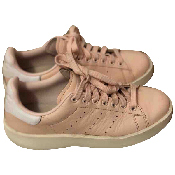 adidas pink leather trainers