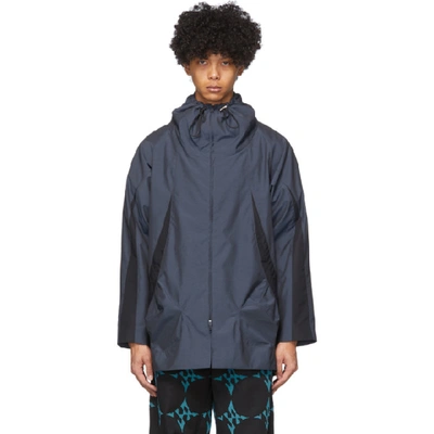 Shop Kiko Kostadinov Grey Riding Claw Parka In Iron Grey/onyx