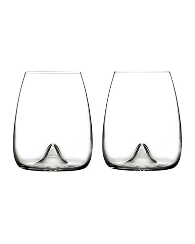 WATERFORD CRYSTAL ELEGANCE STEMLESS WINE GLASSES, SET OF 2