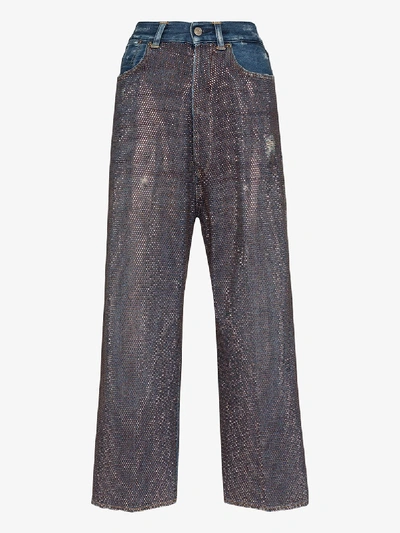 GOLDEN GOOSE BREEZY RHINESTONE EMBELLISHED JEANS