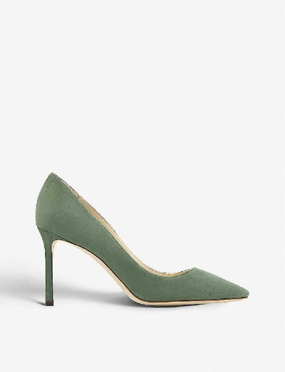 JIMMY CHOO ROMY 85 SUEDE COURTS