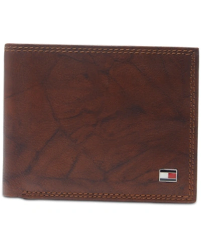TOMMY HILFIGER MEN'S TRAVELER RFID EXTRA-CAPACITY BIFOLD LEATHER WALLET