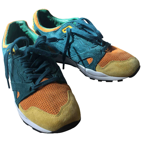 green suede trainers