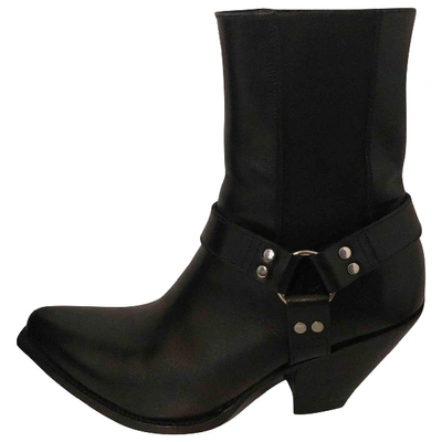 CELINE BERLIN LEATHER WESTERN BOOTS