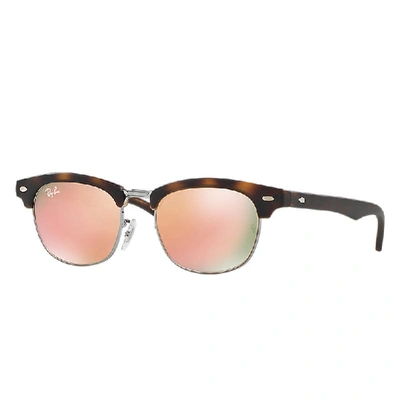 RAY BAN CLUBMASTER JUNIOR EN HAVANE, LENSES ROSE - RJ9050S