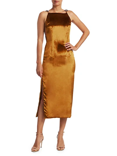 CULT GAIA MINA VELVET MIDI DRESS