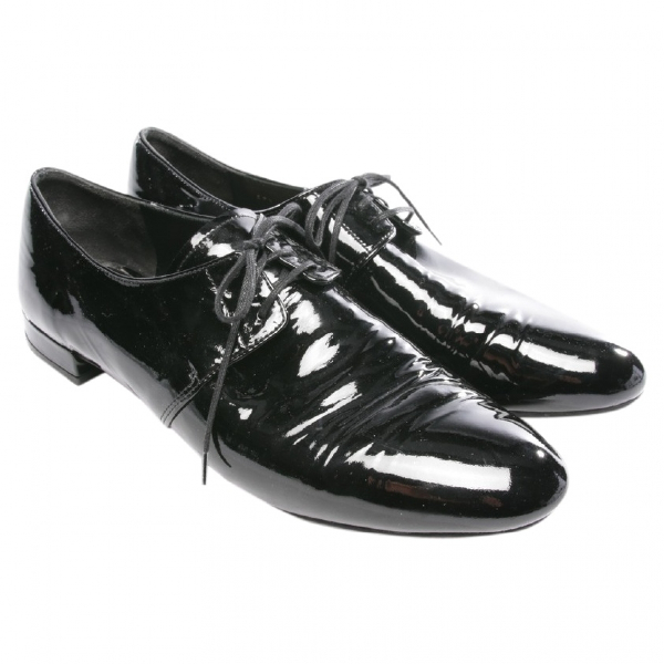 womens black patent prada trainers