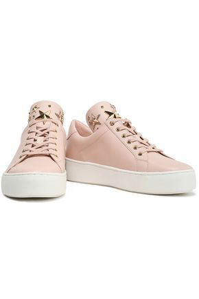 michael michael kors mindy studded leather sneaker