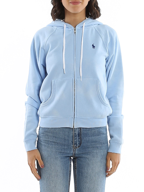 ralph lauren light blue hoodie