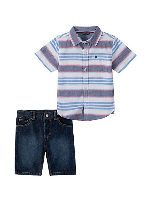 tommy hilfiger two piece short set