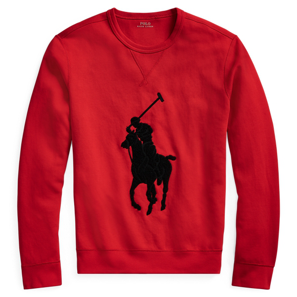 Shop Ralph Lauren Big Pony Double-knit Sweatshirt In Red