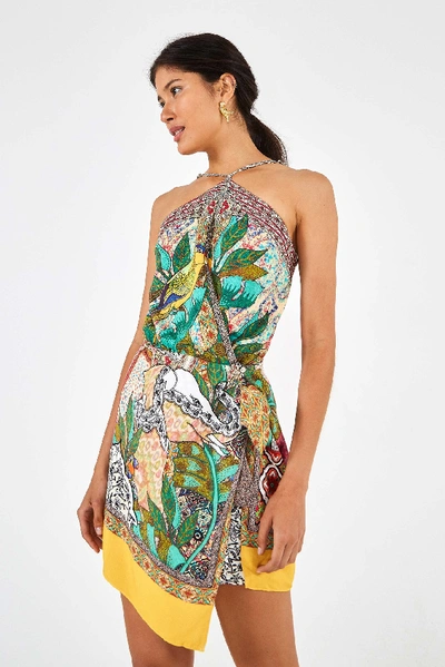 farm rio asymmetrical dress Farm Rio One-Shoulder Asymmetric Cutout Dress
