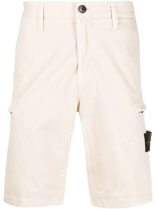 stone island cotton cargo shorts