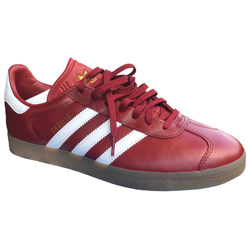 adidas gazelle red leather