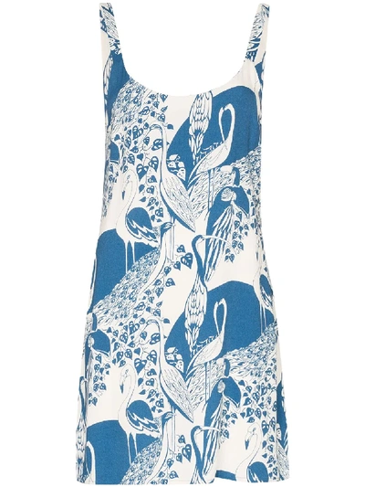 REFORMATION PUGLIA FLAMINGO-PRINT MINI DRESS