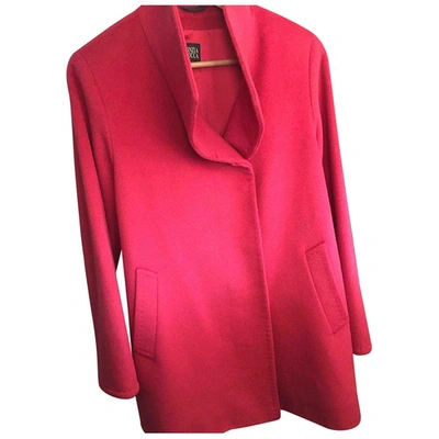 CINZIA ROCCA RED WOOL COAT