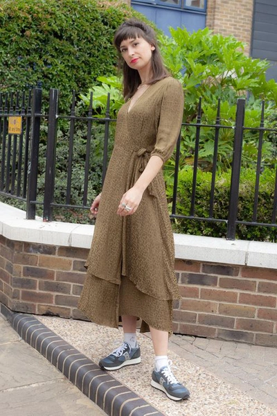 MBYM MBYM BIBBI ZARELLA MILITARY OLIVE DRESS
