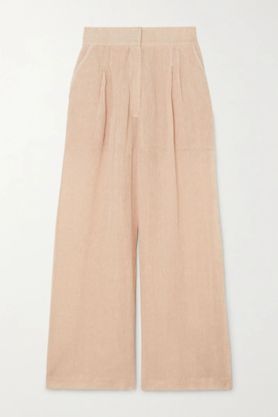 LE KASHA SOHAG LINEN WIDE-LEG PANTS