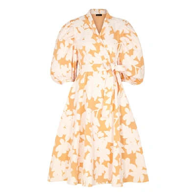 STINE GOYA BELINDA COTTON-BLEND JACQUARD WRAP DRESS