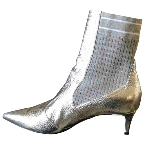 fendi silver boots