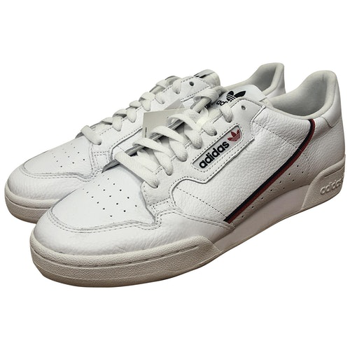 adidas mens white leather trainers