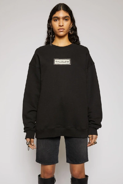 Shop Acne Studios Reverse-label Sweatshirt Black