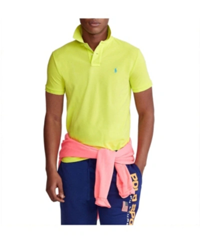 Polo Ralph Lauren Men's Classic Fit Mesh Polo In Bright Pear