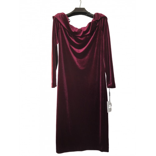calvin klein purple velvet dress