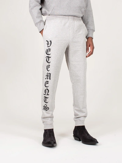 Shop Vetements Gothic Sweatpants In Grey