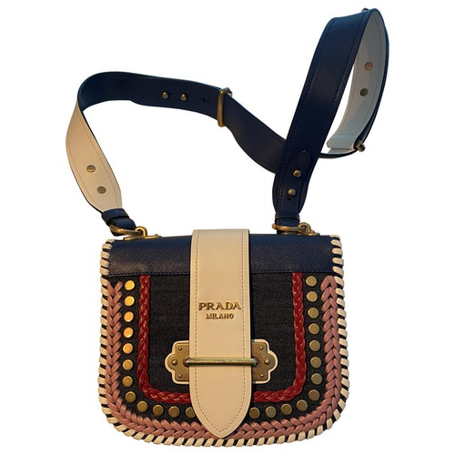 prada cahier denim bag