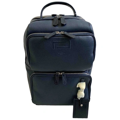 LANCEL GRAND HOTEL BLUE LEATHER BAG
