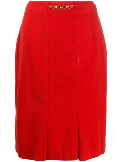 CELINE HOOK DETAIL STRAIGHT SKIRT