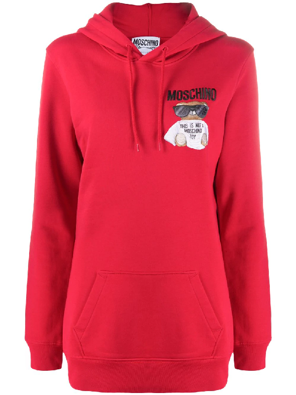 red teddy bear hoodie