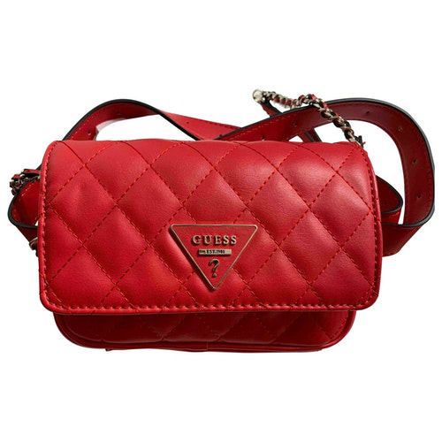 guess red clutch