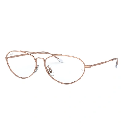RAY BAN RB6454 OPTICS  GLÄNZENDES ROSE GOLD FASSUNG KLAR GLAS 56-14
