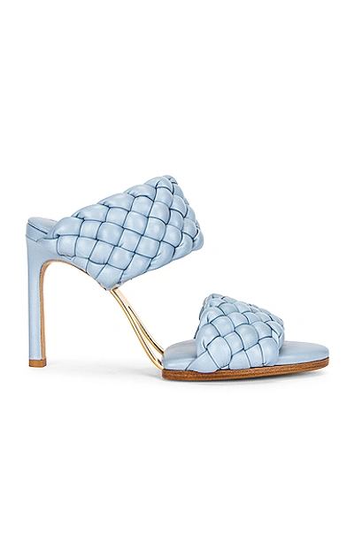 BOTTEGA VENETA LIDO LEATHER WOVEN SANDALS